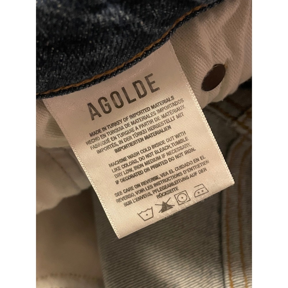 AGOLDE Merrel Jeans Women Size 28 High Rise Straight Leg Organic Cotton - Picture 4 of 6